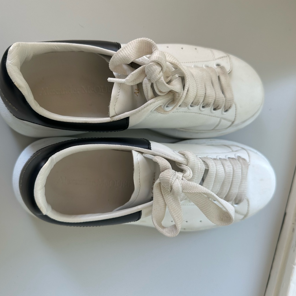Alexander Mcqueen Oversized White Leather Sneakers